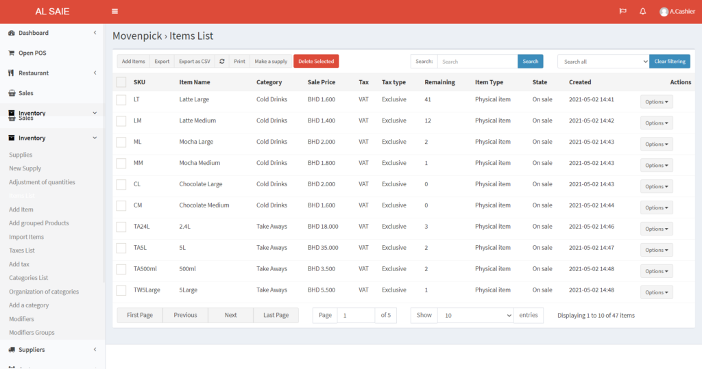 Point Of Sale(POS) - Al Saie Information Technology